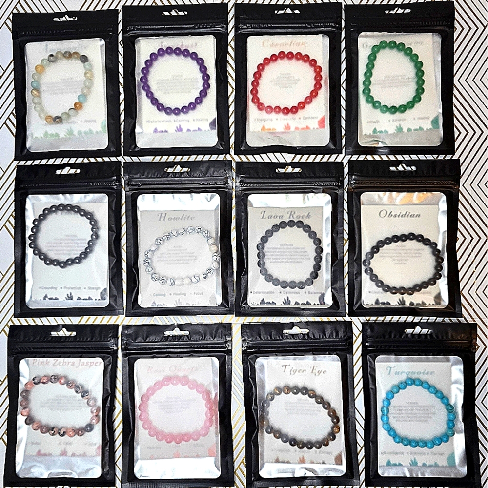 New! Natural Stone Crystal Bracelet (Sold Separately) - Picture 5 of 6